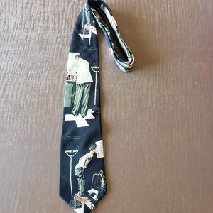 Norman Rockwell "Before the Shot" Silk Necktie